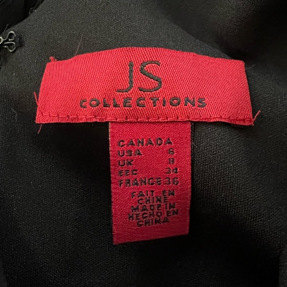 JS Collections Black Sleeveless A line Cocktail Midi Party Cocktail Long Dress 6 - Picture 8 of 9